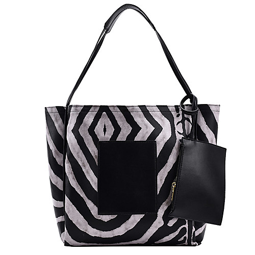 

Women's Bags Top Handle Bag Shopping Office & Career Handbags Black / White Black