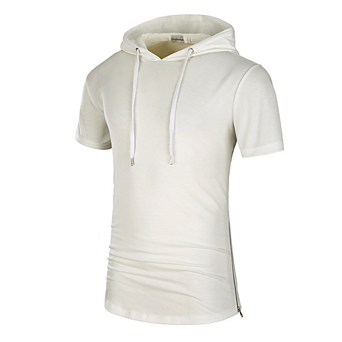 

Men's Hunting T-shirt Outdoor Breathable Quick Dry Ventilation Fast Dry Summer Solid Colored Top Polyester Camping / Hiking Hunting Fishing White Black Army Green