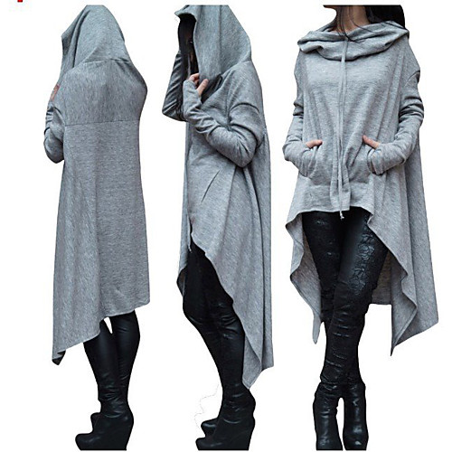 

Women's T Shirt Dress Tee Dress Knee Length Dress Black Blue Purple Yellow Blushing Pink Wine Army Green Orange Light Gray Dark Gray Long Sleeve Solid Color Fall Winter Casual Linen S M L XL XXL 3XL