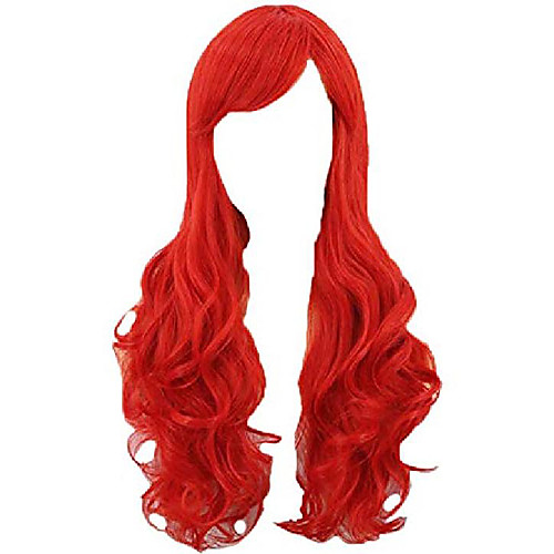 

wig, 75cm little mermaid ariel wig wavy cosplay wig synthetic long red curly costume wigs - casual/cosplay/party wig (a)