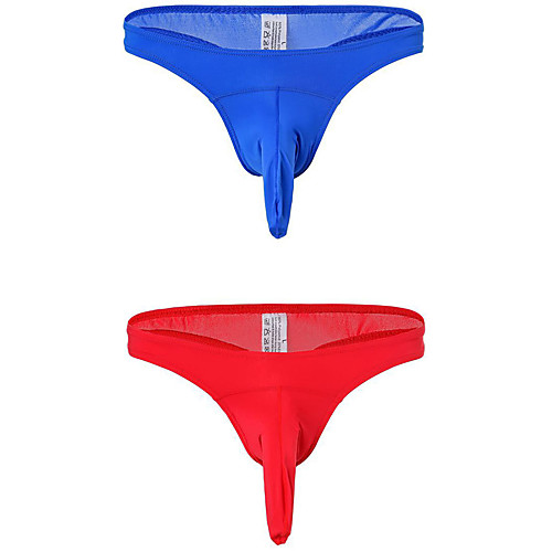 

Men's 2 Piece Basic G-string Underwear - Normal Low Waist Multi color M L XL