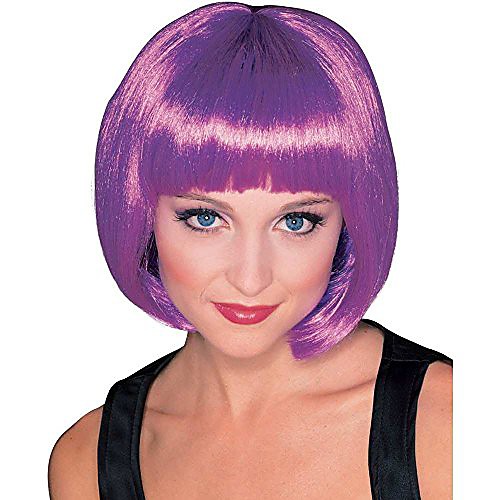 

purple super model wig, purple, one size