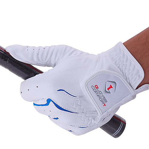 

Golf Glove right Golf Full Finger Gloves Men's Anti-Slip UV Sun Protection Breathable PU Leather Microfiber Training Outdoor Competition White / Sweat wicking