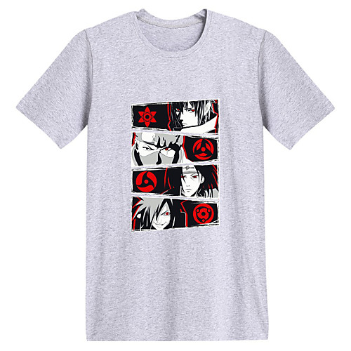 

Inspired by Naruto Uchiha T-shirt Polyester / Cotton Blend Graphic Prints Printing T-shirt For Women's / Men's