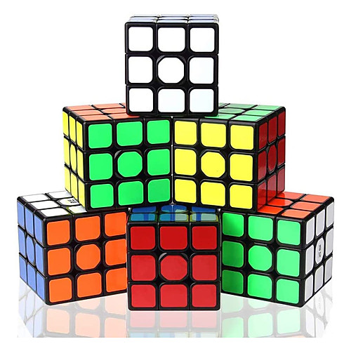 

Speed Cube Set 6 pcs Magic Cube IQ Cube 333 Speedcubing Bundle 3D Puzzle Cube Stress Reliever Puzzle Cube Stickerless Smooth Office Desk Toys Kid's Adults Toy Gift