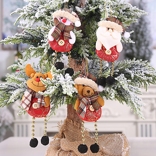 

Christmas Decorations Lattice Button Beaded Leg Pendant Creative Elk Elderly Small Ornament Pendant