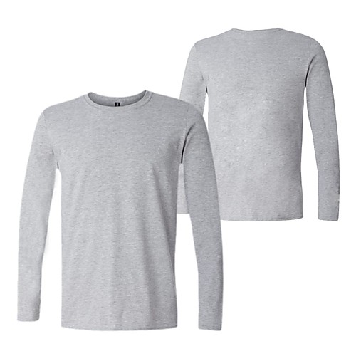 

men' pack 2 long sleeve t-shirt, black, large