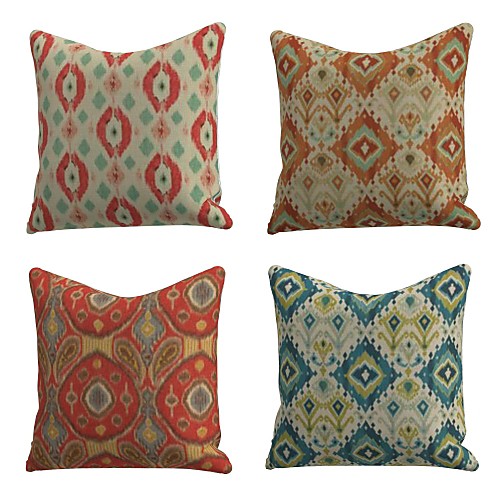 

Cushion Cover 4PC Linen Soft Decorative Square Throw Pillow Cover Cushion Case Pillowcase for Sofa Bedroom 45 x 45 cm (18 x 18 Inch) Superior Quality Mashine Washable