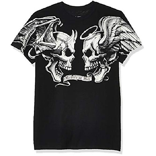 

men's plus-size good and evil t-shirt, black, large