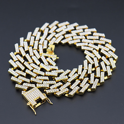 

Men's Necklace Cuban Link Friends European Alloy Gold Silver 50 cm Necklace Jewelry For Street