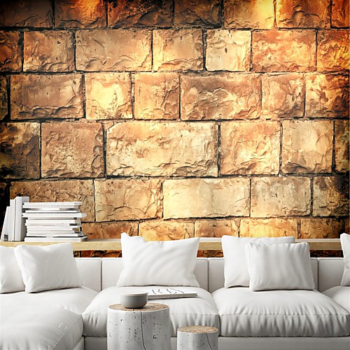 

Art Deco Pattern Stone Home Decoration Classic Modern Wall Covering, Canvas Material Adhesive required Wallpaper Mural Wall Cloth, Room Wallcovering
