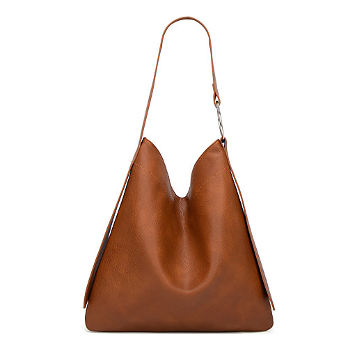 

Women's Bags PU Leather Top Handle Bag Hobo Bag Zipper Outdoor Handbags Black Dark Green Dark Coffee Dark Gray