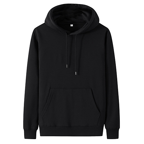 

Men's Pullover Hoodie Sweatshirt Solid Color Daily non-printing Casual Hoodies Sweatshirts White Black Blue