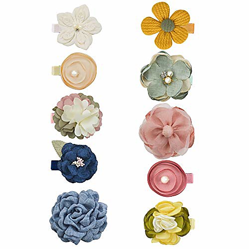 

baby girls tiny daisy flower hair clips floral barrettes for infants newborns toddlers 10pcs by