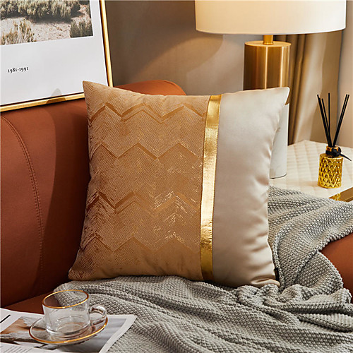 

Pillow Case Cover Wave Color Matching European Style Light Luxury Pillow Case Cover High Precision Jacquard Pillow Case Cover Living Room Bedroom Sofa Cushion Cover