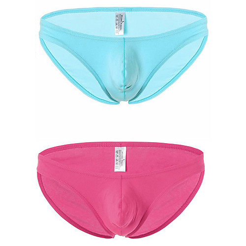 

Men's 2 Piece Basic Briefs Underwear - Normal Low Waist Multi color M L XL