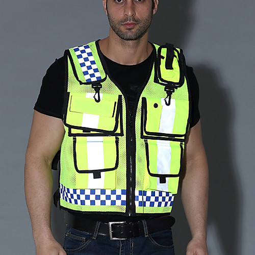 

Reflective Vest Running Gilet Safety Vest Running Gear Safety Adjustable Quick Dry Breathable for Running Police / Military Cycling / Bike Textile