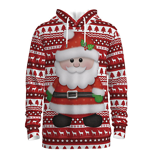 

Men's Pullover Hoodie Sweatshirt Lines / Waves Graphic 3D Christmas Daily 3D Print 3D Print Christmas Hoodies Sweatshirts Red