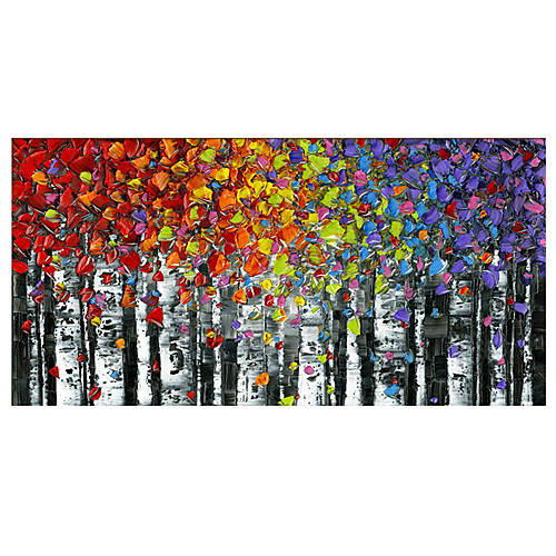 

Oil Painting Hand Painted Horizontal Panoramic Abstract Modern Rolled Canvas (No Frame)