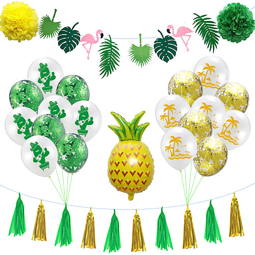 

Party Balloons 24 pcs Hawaii Summer Party Supplies Latex Balloons Banner Boys and Girls Party Decoration 12 Inch for Party Favors Supplies or Home Decoration
