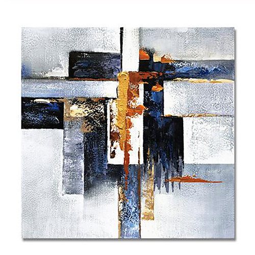 

Oil Painting Hand Painted Square Abstract Comtemporary Modern Rolled Canvas (No Frame)