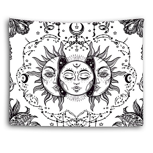 

Tarot Divination Wall Tapestry Art Decor Blanket Curtain Picnic Tablecloth Hanging Home Bedroom Living Room Dorm Decoration Mysterious Bohemian Moon Sun Star