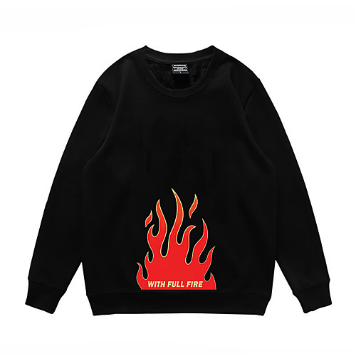 

Men's Pullover Sweatshirt Print Slogan Daily Casual Hoodies Sweatshirts Black
