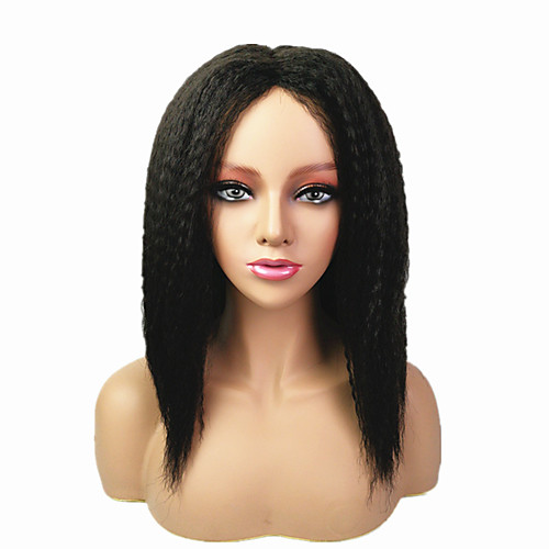 

Ombre kinky Straight Yaki Middle Part Wig Medium Length Natural Black #1B Black / Strawberry Blonde Ombre Black / Medium Auburn Black / Dark Wine Black / Auburn Synthetic Hair Women's Fashionable