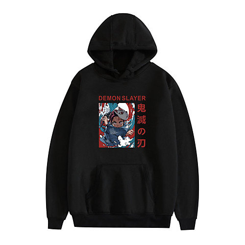 

Inspired by Demon Slayer Kamado Tanjirou Hoodie Polyester / Cotton Blend Graphic Prints Printing Hoodie For Women's / Men's