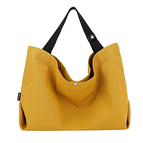 

Women's Bags Canvas Top Handle Bag Zipper Daily Outdoor Handbags White Black Yellow Beige