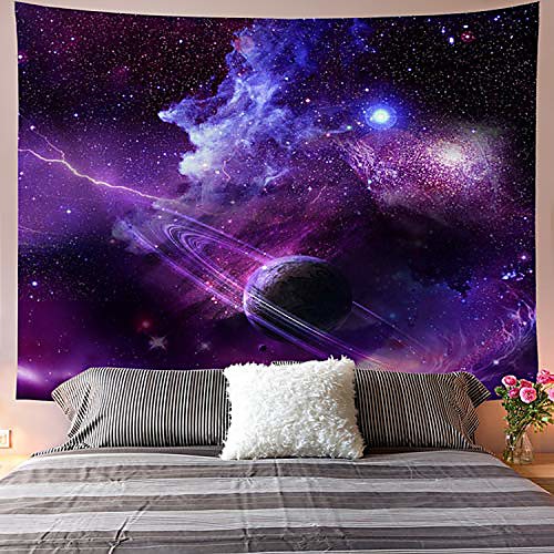 

galaxy tapestry starry sky tapestry psychedelic tapestry space landscape tapestry purple starry art print wall hanging tapestry for home decor& #40;h70.8×w92.5 inches& #41;