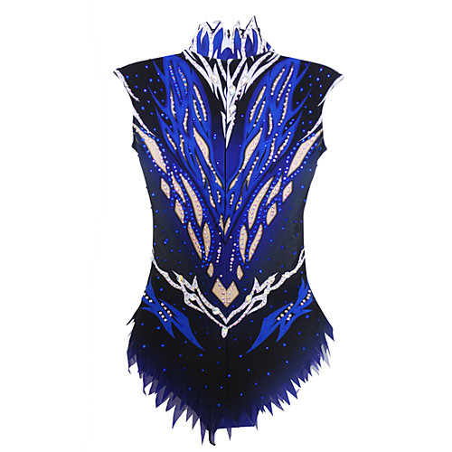 

21Grams Rhythmic Gymnastics Leotards Artistic Gymnastics Leotards Women's Girls' Kids Leotard Spandex High Elasticity Handmade Sleeveless Training Dance Rhythmic Gymnastics Artistic Gymnastics Royal
