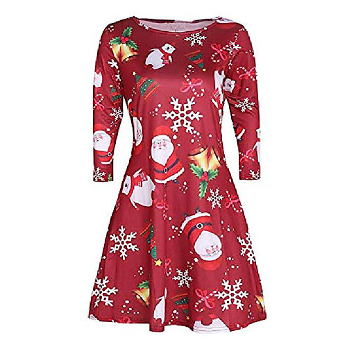 

Women's BlackWhite Black and Red 3#orange Black Red Dresses&Skirts Christmas S M L XL XXL XXXL