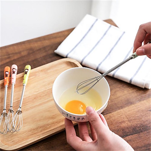 

1 Pc Lovely Egg Beater Stainless Steel Manual Egg Beater Coffee Stirrer Butter Stirrer Kitchen Accessories Cooking Tools