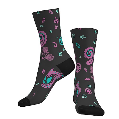 

Crew Socks Compression Socks Calf Socks Athletic Sports Socks Cycling Socks Women's Men's Bike / Cycling Breathable Soft Comfortable 1 Pair Paisley Cotton Dark Gray S M L / Stretchy