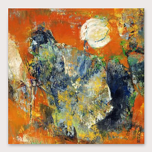 

Oil Painting Hand Painted Square Abstract Modern Stretched Canvas