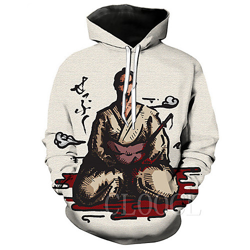 

Inspired by Cosplay Samurai Cosplay Costume Hoodie Terylene Graphic Printing Hoodie For Women's / Men's