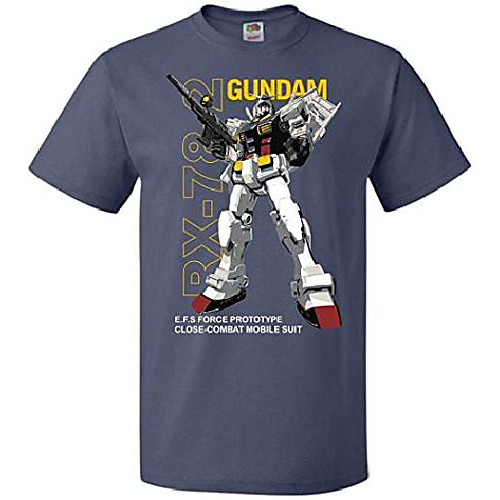 

gundam rx 78 2 unisex t-shirt adult pop culture graphic tee nerdy geeky apparel denim