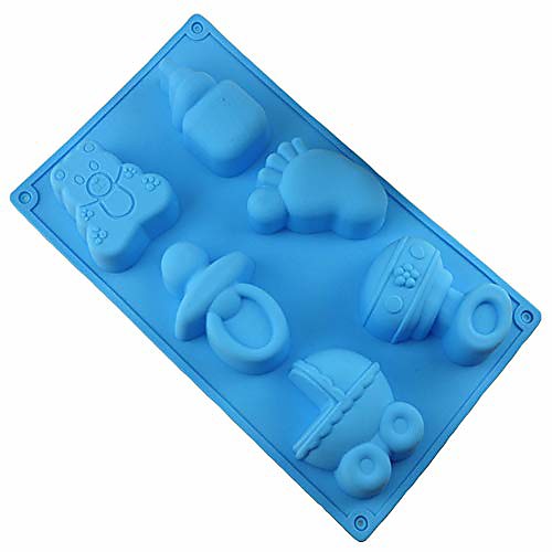 

baby shower party pan bear carriages bottle feet bear silicone cake decoration soap candy making mold chocolate mold cupcake topper