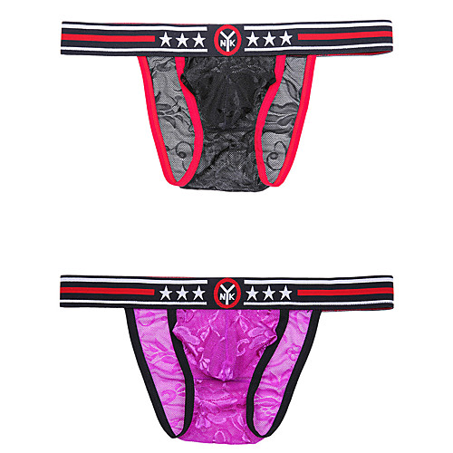 

Men's 2 Piece Basic G-string Underwear - Normal Low Waist Multi color M L XL