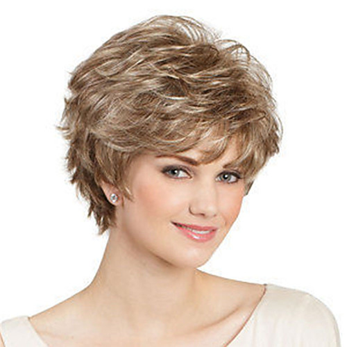 

Synthetic Wig Curly Pixie Cut Wig Short Blonde Synthetic Hair Women's Fashionable Design Cool Exquisite Blonde