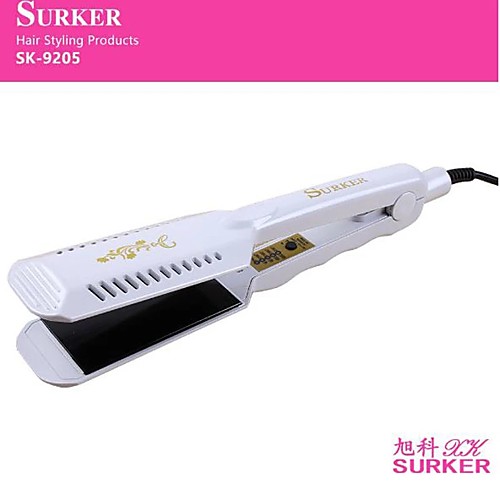 

Surker Electric Hair Straightener Sk-9205 Straightening Iron Negative Ion Ceramic Panel Constance Temperature Dry/wet Use