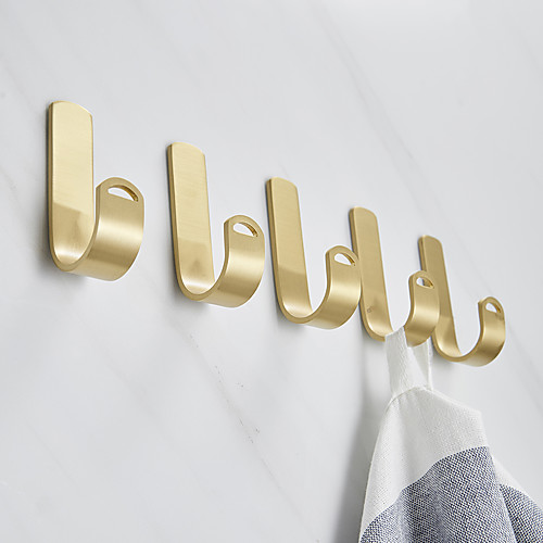 

Brass Robe Hook Creative Metal 5pcs - Bathroom / Hotel bath Wall Mounted
