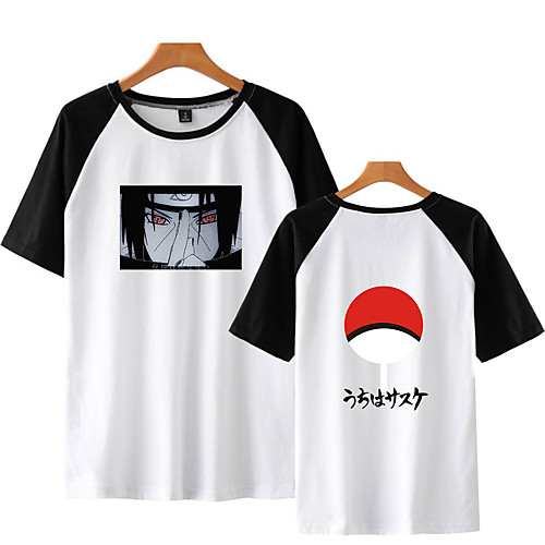 

Inspired by Naruto Cosplay Akatsuki Uchiha Itachi T-shirt Polyester / Cotton Blend Print Printing T-shirt For Women's / Men's