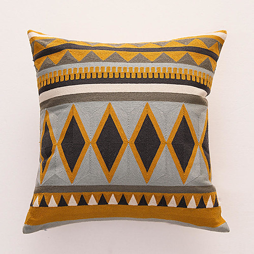 

Cotton Canvas Towel Embroidered Pillow Case Nordic Simple Single Pillow Case Cover Living room Bedroom Sofa Pillow Case cover