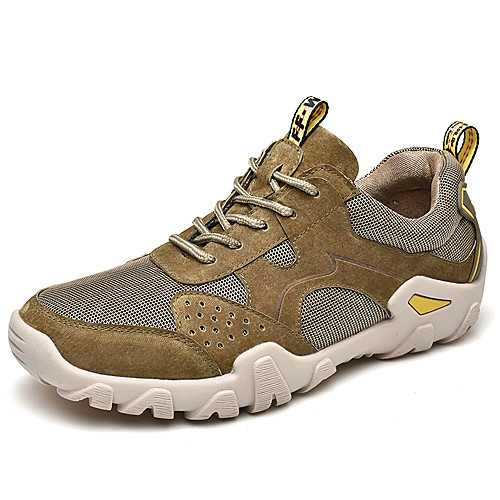 

Men's Hiking Shoes Sneakers Hiking Boots Anti-Slip Breathable Wearable Comfortable Hiking Outdoor Exercise Running Fall & Winter Black Grey Khaki Coffee