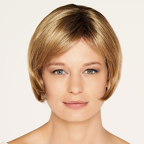 

Synthetic Wig Straight Bob Wig Short Brown Synthetic Hair Women's Fashionable Design Highlighted / Balayage Hair Exquisite Brown