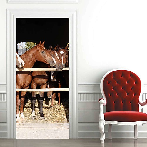 

Self-adhesive Creative Door Stickers Living Room Diy Decoration Home Waterproof Wall Stickers