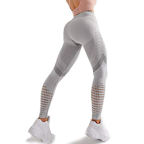 

high waisted leggings for women seamless yoga leggings sweat proof tummy control grey