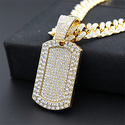 

Men's Statement Necklace Cuban Link Trendy Alloy Gold 55 cm Necklace Jewelry 1pc For Street Birthday Party